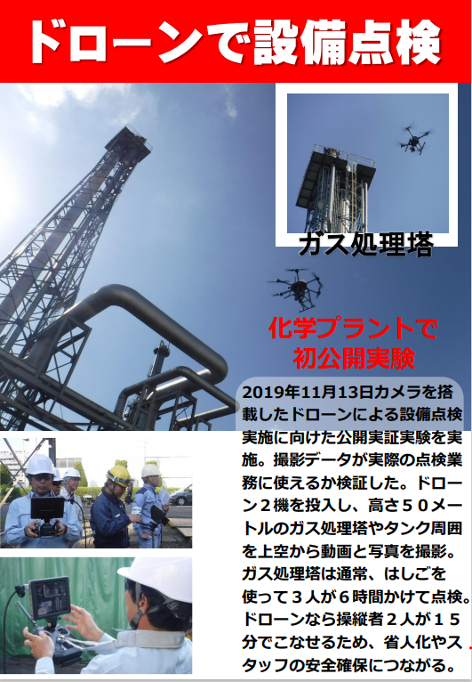 ドローンで設備点検
